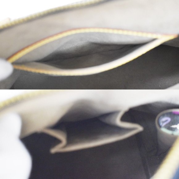 LOUIS VUITTON Logo Alma Hand Bag Monogram Multi Leather Black - Picture 13 of 16